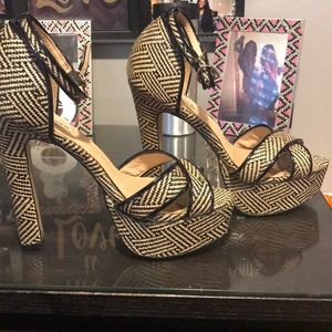 Basket Weave Steve Madden Chunky Heels